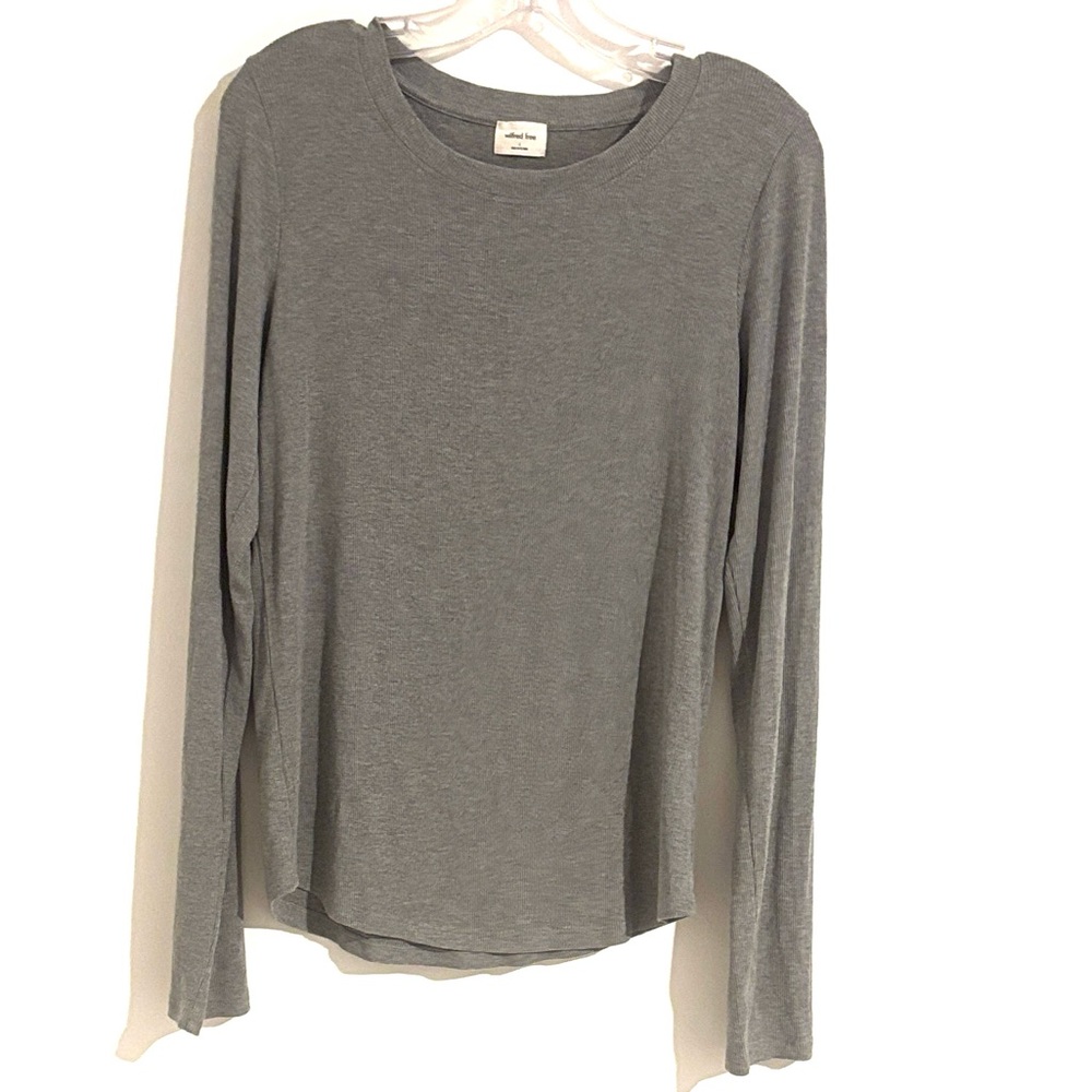 Wilfred Free Size L Soft Comfort Ribbed Stretch Gray Top